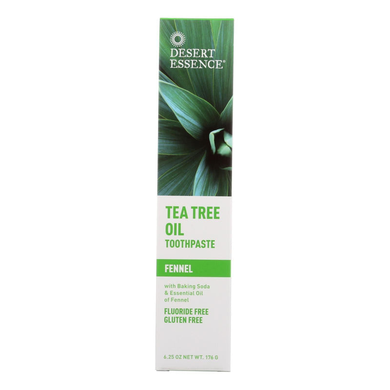 Desert Essence - Natural Tea Tree Oil Toothpaste Fennel - 6.4 Oz - Orca Market