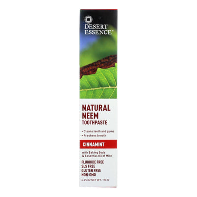 Desert Essence - Toothpaste - Neem - Cinnamint - 6.25 Oz - 1 Each - Orca Market