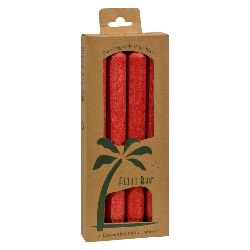 Aloha Bay - Palm Tapers - Red - 4 Candles - Orca Market