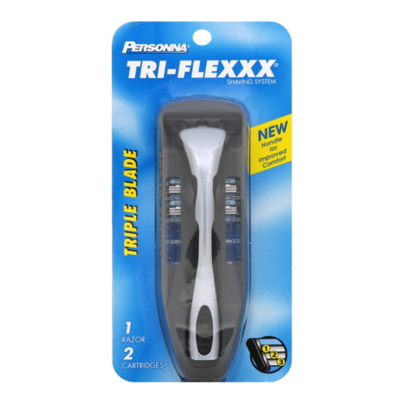 Personna Tri-flexxx Triple Blade Shaving System For Men - 1 Razor 2 Cartridges - Orca Market