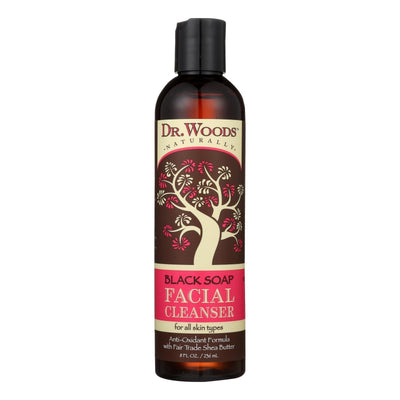 Dr. Woods Facial Cleanser Black Soap And Shea Butter - 8 Fl Oz - Orca Market