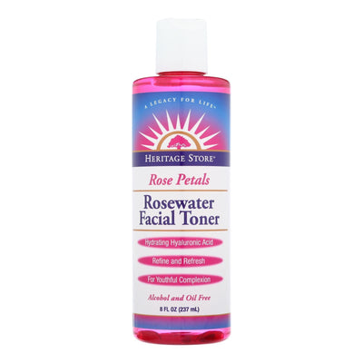 Heritage Store - Rosewater Facial Toner - 1 Each - 8 Oz - Orca Market