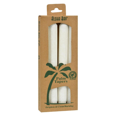 Aloha Bay - Palm Tapers - White - 4 Candles - Orca Market