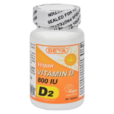 Deva Vegan Vitamins - Vitamin D - 800 Iu - 90 Tablets - Orca Market