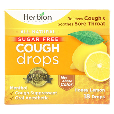 Herbion Naturals Honey Lemon Cough Drops - 1 Each - 18 Ct - Orca Market