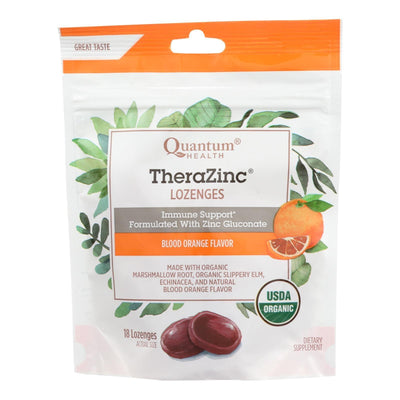 Quantum Research Thera Zinc Lozenges - Blood Orange - 18 Count - Orca Market