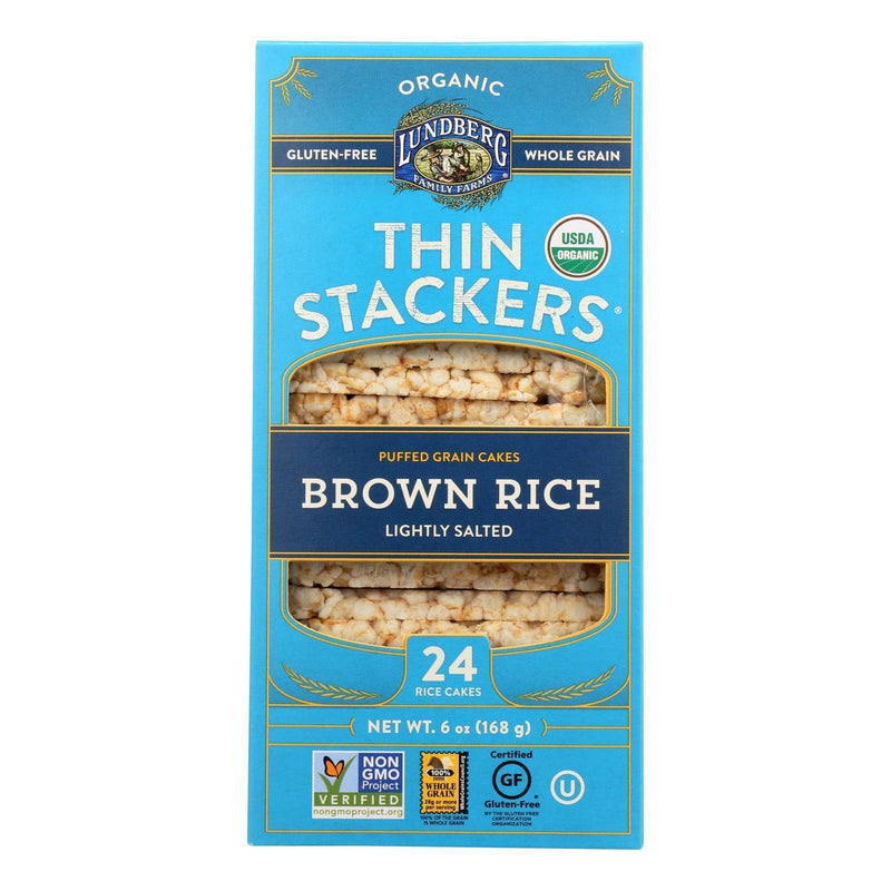 Lundberg Family Farms - Rice Cracker Brown Lightly Salted Thin Steak - Case Of 6-6 Oz - Orca Market