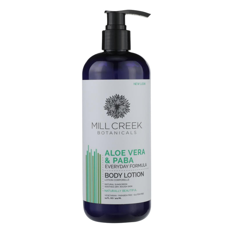 Mill Creek Botanicals Aloe Vera & Paba Moisturizing Lotion - 1 Each - 14 Fz - Orca Market