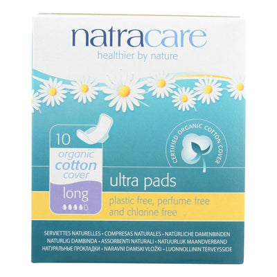 Natracare Natural Uitra Pads W/wings - Long W/organic Cotton Cover - 10 Pack - Orca Market