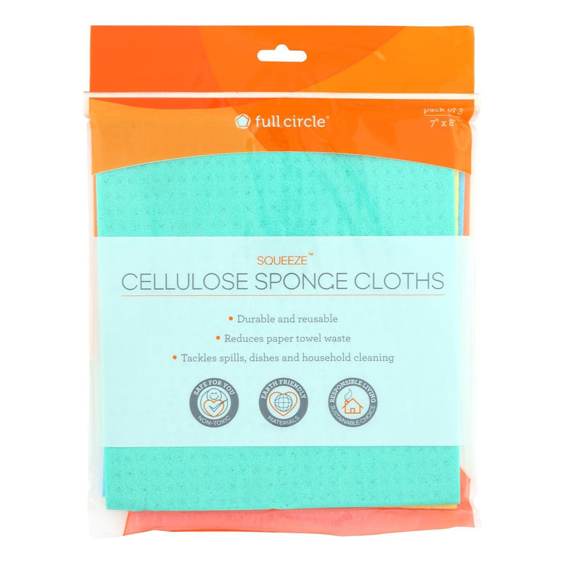 Full Circle Home - Cellulose Sponge Cloth Squeze - Ea Of 1-3 Ct - Orca Market