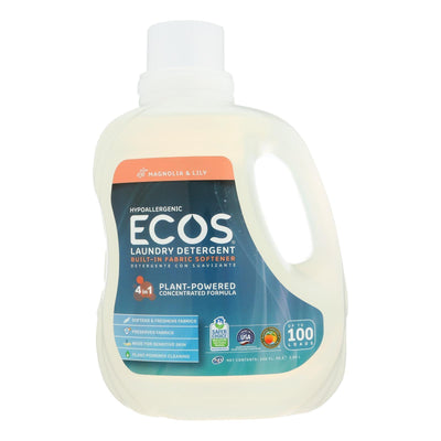 Earth Friendly Eco's 2x Ultra Liquid Laundry Detergent - Magnolia And Lily - Case Of 4 - 100 Fl Oz - Orca Market