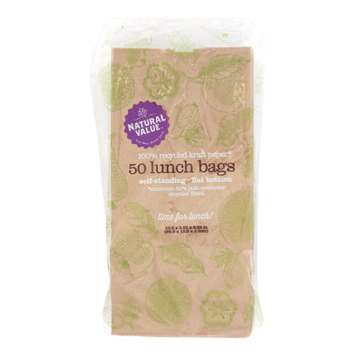 Natural Value - Lunch Bags Recyc - Case Of 24 - 50 Ct - Orca Market