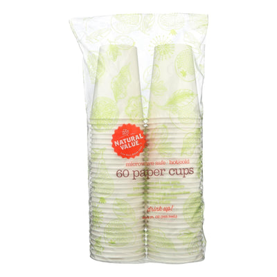 Natural Value - Paper Cups Recyc - Case Of 12 - 60 Ct - Orca Market