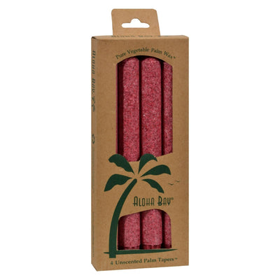 Aloha Bay - Palm Tapers - Burgundy - 4 Candles - Orca Market