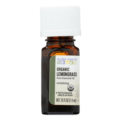 Aura Cacia - Organic Essential Oil - Lemongrass - .25 Oz - Orca Market