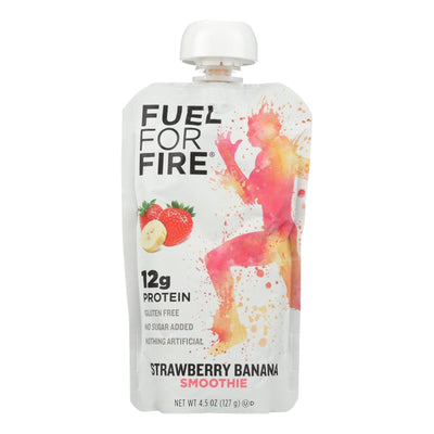 Fuel For Fire Strawberry Banana Smoothie, Strawberry Banana - Case Of 12 - 4.5 Oz - Orca Market