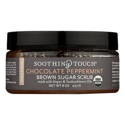 Soothing Touch Scrub - Organic - Sugar - Chocolate Peppermint Brown Sugar - 8 Oz - Orca Market