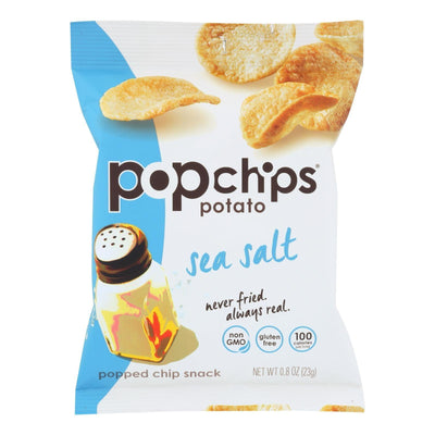 Popchips Potato Chip - Sea Salt - Case Of 24 - 0.8 Oz. - Orca Market