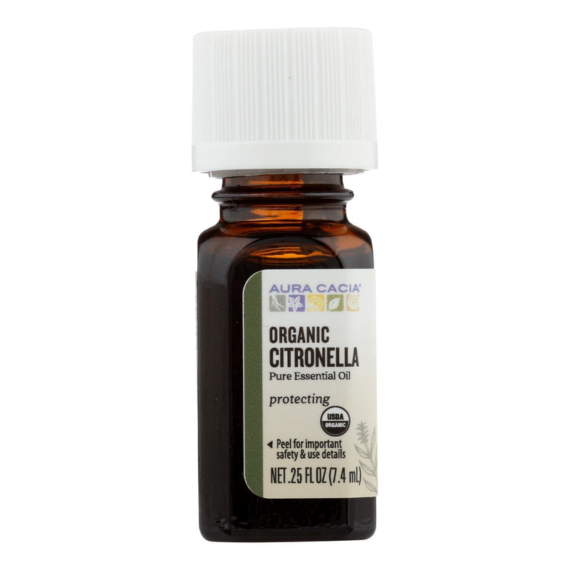 Aura Cacia - Organic Essential Oil - Citronella - .25 Oz - Orca Market