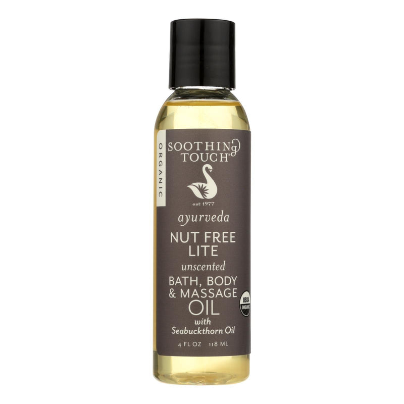 Soothing Touch Bath Body And Massage Oil - Organic - Ayurveda - Nut Free Lite - Unscented - 4 Oz - Orca Market