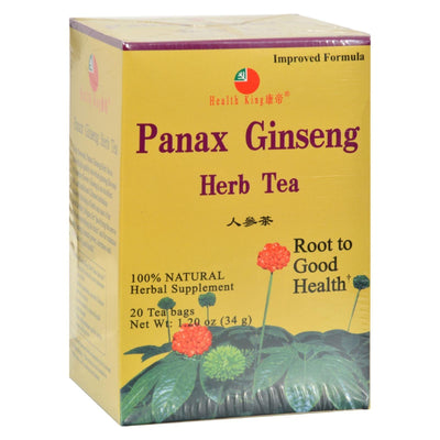 Health King Medicinal Teas Panax Ginseng Herb Tea - 20 Tea Bags - Orca Market