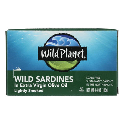 Wild Planet Wild Sardines In Extra Virgin Olive Oil - Case Of 12 - 4.375 Oz. - Orca Market