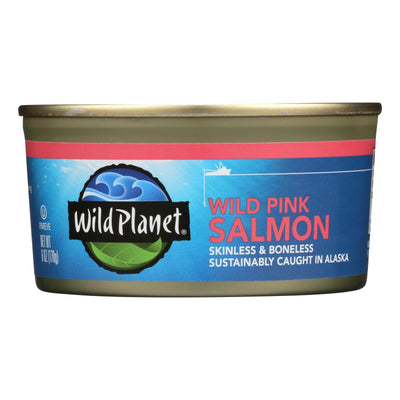 Wild Planet Wild Alaskan Pink Salmon - Case Of 12 - 6 Oz. - Orca Market