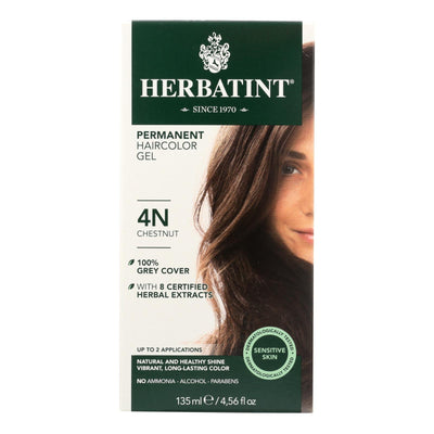 Herbatint Permanent Herbal Haircolour Gel 4n Chestnut - 135 Ml - Orca Market