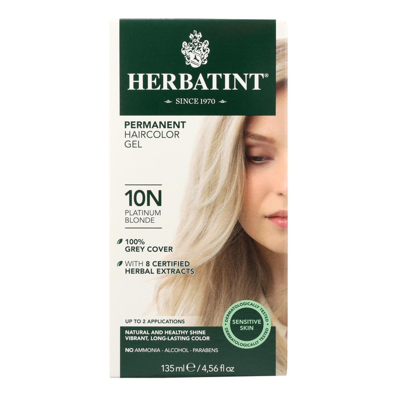 Herbatint Permanent Herbal Haircolour Gel 10n Platinum Blonde - 135 Ml - Orca Market