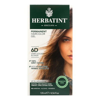 Herbatint Permanent Herbal Haircolour Gel 6d Dark Golden Blonde - 135 Ml - Orca Market