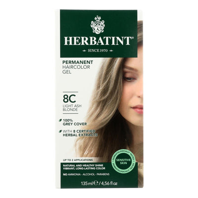 Herbatint Permanent Herbal Haircolour Gel 8c Light Ash Blonde - 135 Ml - Orca Market