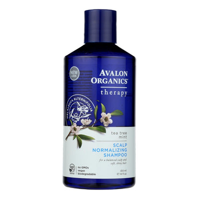 Avalon Organics Scalp Normalizing Shampoo Tea Tree Mint Therapy - 14 Fl Oz - Orca Market