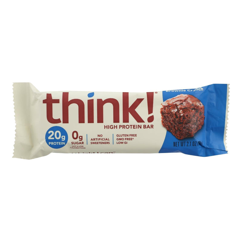 Think Products Thin Bar - Brownie Crunch - Case Of 10 - 2.1 Oz - Orca Market