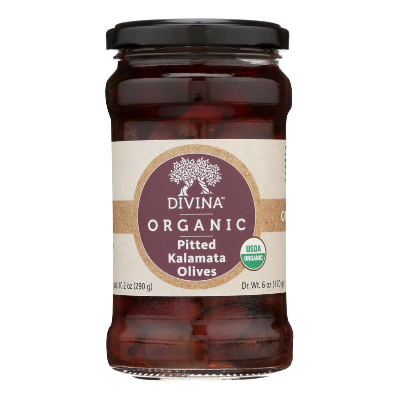 Divina - Organic Pitted Kalamata Olives - Case Of 6 - 6 Oz. - Orca Market