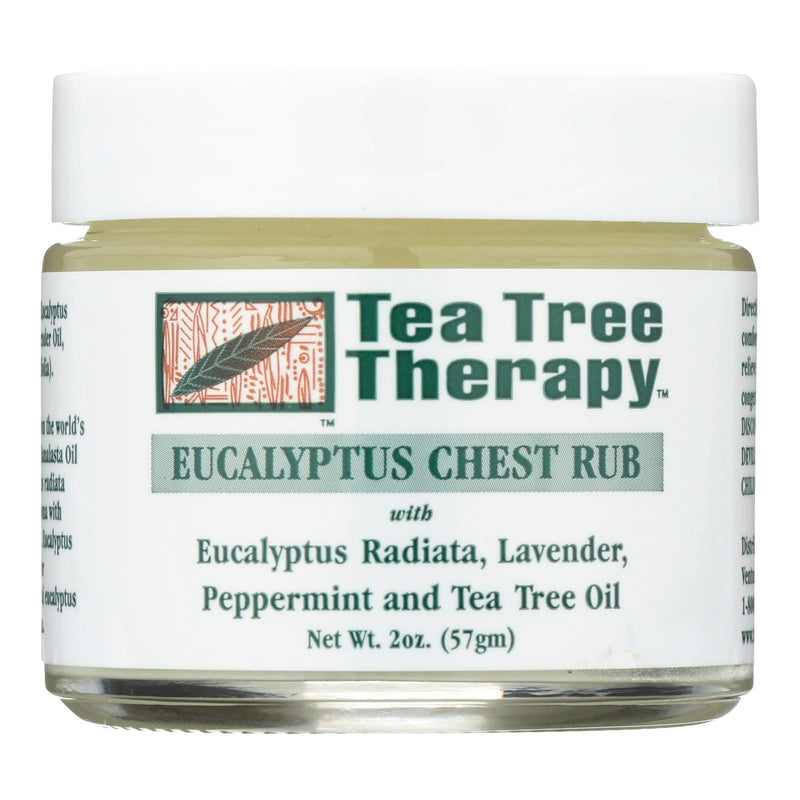 Tea Tree Therapy Eucalyptus Chest Rub Eucalyptus Australiana Lavender Peppermint And Tea Tree Oil - 2 Oz - Orca Market