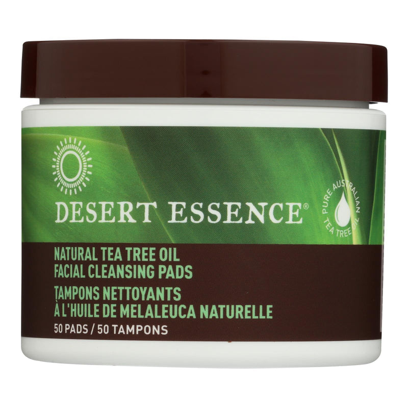 Desert Essence - Natural Tea Tree Oil Facial Cleansing Pads - Original - 50 Pads - Orca Market