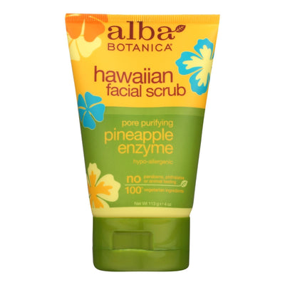 Alba Botanica - Hawaiian Pineapple Enzyme Facial Scrub - 4 Fl Oz - Orca Market