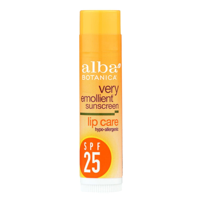 Alba Botanica - Very Emollient Sunblock Lipcare Spf 25 - 0.15 Oz - Case Of 24 - Orca Market