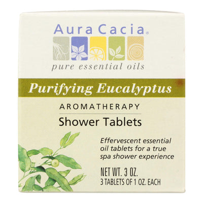 Aura Cacia - Purifying Aromatherapy Shower Tablets Eucalyptus - 3 Tablets - Orca Market