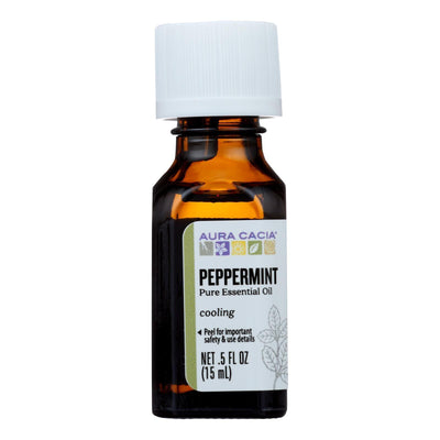 Aura Cacia - Pure Essential Oil Peppermint - 0.5 Fl Oz - Orca Market