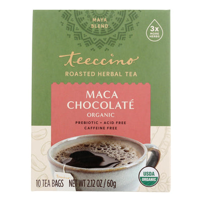 Teeccino Herbal Coffee Chocolate Dark Roast - 10 Tea Bags - Case Of 6 - Orca Market