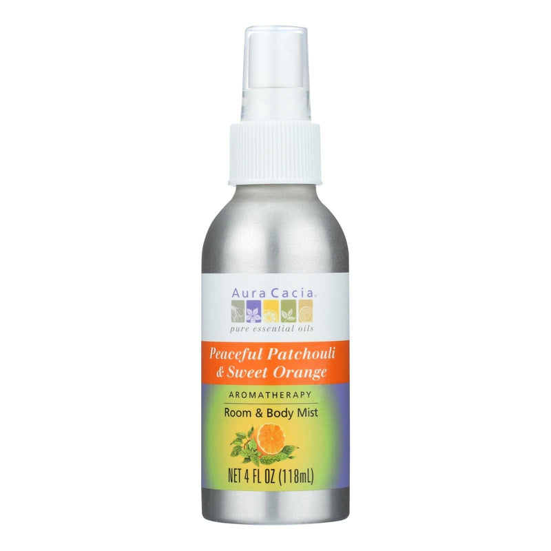 Aura Cacia - Aromatherapy Mist Patchouli Sweet Orange - 4 Fl Oz - Orca Market