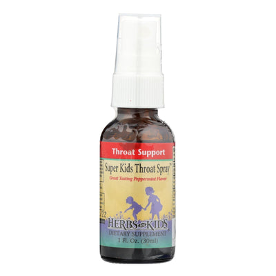 Herbs For Kids Super Kid's Throat Spray Peppermint - 1 Fl Oz - Orca Market