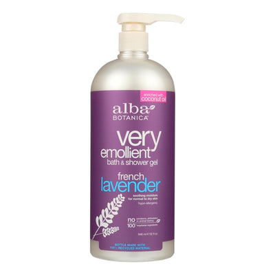 Alba Botanica - Very Emollient Bath And Shower Gel - French Lavender - 32 Fl Oz - Orca Market