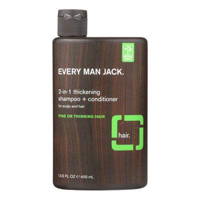 Every Man Jack 2 In 1 Shampoo Plus Conditioner - Thickening - Scalp And Hair - Fine Or Thinning Hair - 13.5 Oz - Orca Market