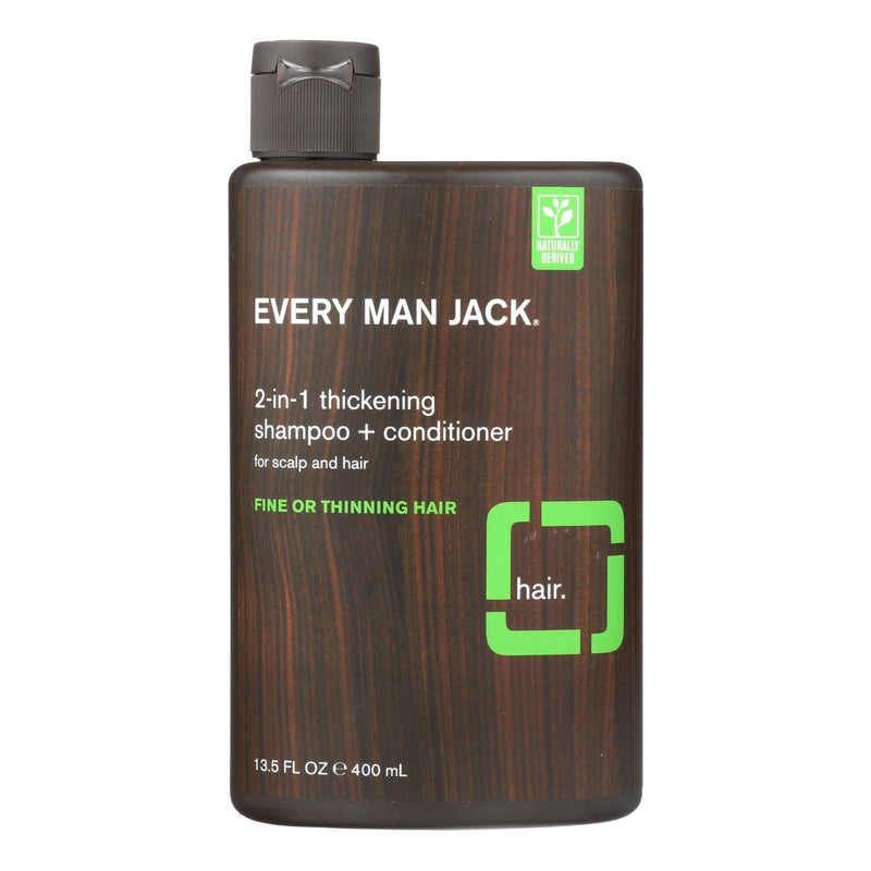 Every Man Jack 2 In 1 Shampoo Plus Conditioner - Thickening - Scalp And Hair - Fine Or Thinning Hair - 13.5 Oz - Orca Market