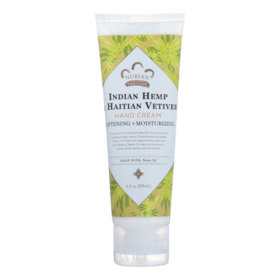 Nubian Heritage Hand Cream Indian Hemp And Haitian Vetiver - 4 Oz - Orca Market