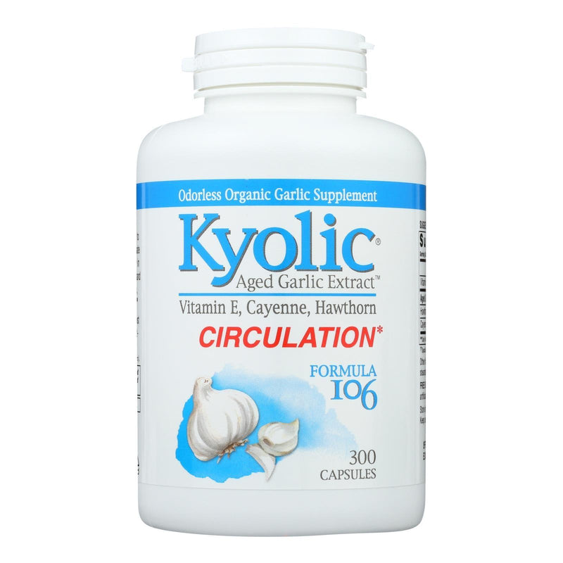 Kyolic - Aged Garlic Extract Circulation Formula 106 - 300 Capsules - Orca Market