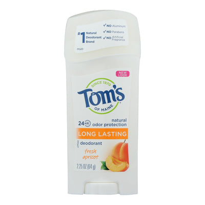 Tom's Of Maine Natural Long-lasting Deodorant Stick Apricot - 2.25 Oz - Case Of 6 - Orca Market