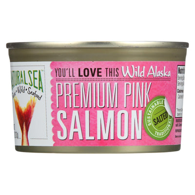 Natural Sea Wild Pink Salmon, Salted - Case Of 12 - 7.5 Oz - Orca Market